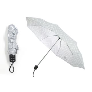Ομπρέλα βροχής σπαστή Γραμμικό γκρι-λευκό  Ομπρέλες