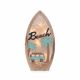 Ξύλινο διακοσμητικό Beach με LED 30 εκ.  Επιτραπέζια διακοσμητικά