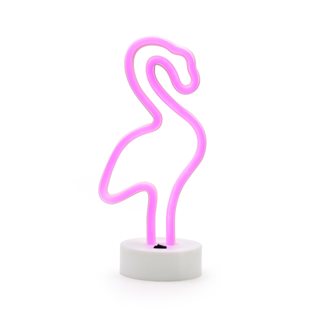 Επιτραπέζιο διακοσμητικό Φωτιστικό Flamingo neon LED μπαταρίας  Διακοσμητικός φωτισμός