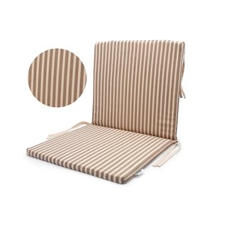 Μαξιλάρι καρέκλας με πλάτη γκρι Ριγέ 76x40x2.5 εκ.  Μαξιλάρια καρέκλας