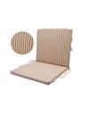 Μαξιλάρι καρέκλας με πλάτη γκρι Ριγέ 76x40x2.5 εκ.