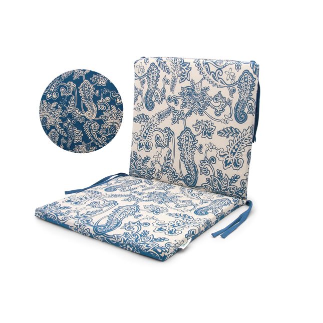Double-sided seat-back Chair cushion Paisley 76x40x2.5 cm