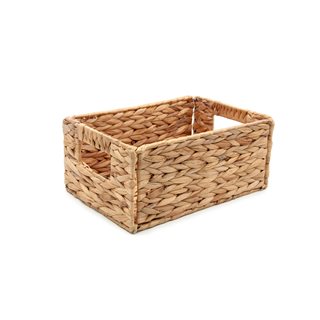 Folding seagrass Basket 30x20x13 cm natural  Storage baskets-Magazine racks
