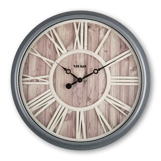 Ρολόι τοίχου γκρι-φυσικό ξύλο 50.5 εκ.  Ρολόγια τοίχου
