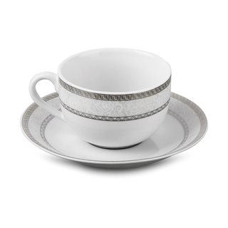 Porcelain Teacups 220 ml and saucers Xenia - Set of 6  Mugs-Cups