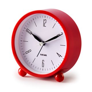 Επιτραπέζιο Ρολόι - Ξυπνητήρι κόκκινο 10.5 εκ.  Ρολόγια επιτραπέζια