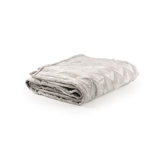 Single-size Blanket 160x220 cm grey with embossed design  Blankets-Duvets