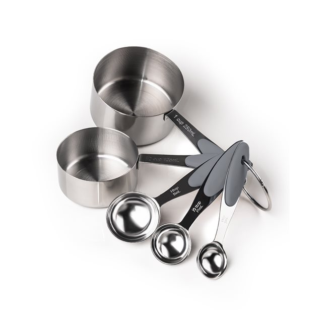 Set of 5 stainless steel Measuring spoons  5/7,5/15/125/250 ml