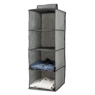 Hanging clothes storage organizer with 4 shelves  Storage boxes-Clothes protectors
