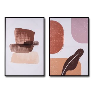Framed canvas abstract composition 60x90 cm. in 2 designs  Canvas Wall Art