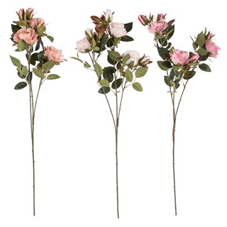 Artificial Roses branch 73 cm in 3 colors  Artificial plants