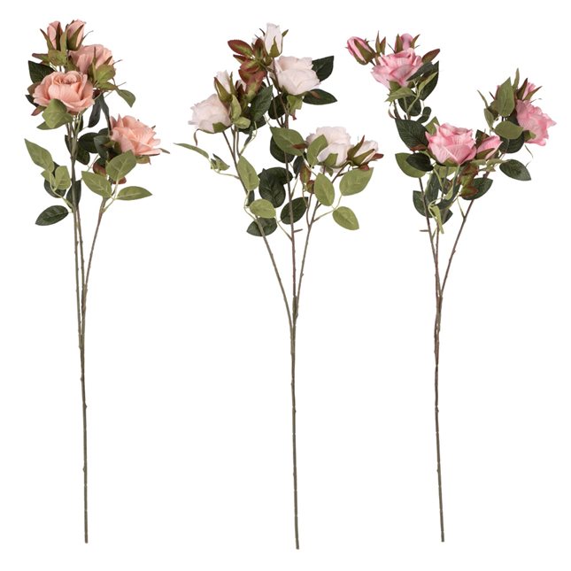 Artificial Roses branch 73 cm in 3 colors