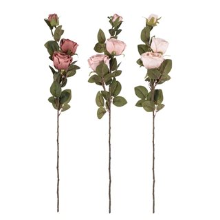 Artificial Rose stem 74 cm in 3 colors  Artificial plants