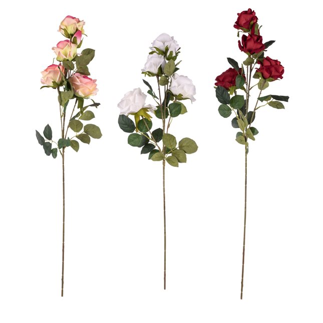 Λουλούδι Τριαντάφυλλο 83 εκ. σε 3 χρώματα