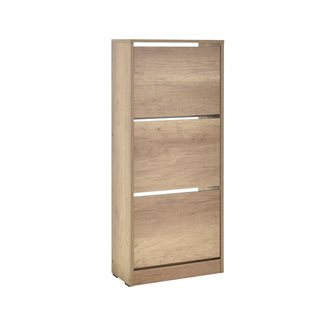 Wooden Shoe storage cabinet with 3 shelves Amelie 51x26x119 cm  Shoe cabinets