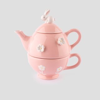 Tea for one set 480 ml pink  Easter Serveware