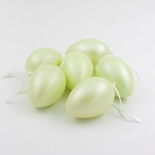 Σετ 6 Πασχαλινά διακοσμητικά Αυγά 6 εκ. πράσινα  Κρεμαστά διακοσμητικά Πασχαλινά