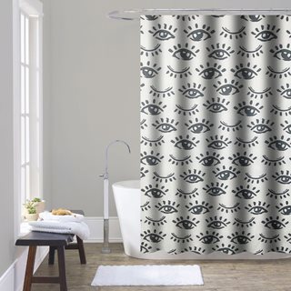 Fabric Shower curtain Eyes 180x200 cm  Polyester