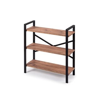 3-tier metal Shelving unit Madrid with wooden surface 75x30x80 cm  Office bookcases