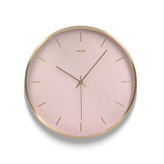 Ρολόι τοίχου μεταλλικό ροζ-χρυσό 40 εκ.  Ρολόγια τοίχου