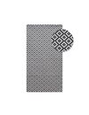 Χαλί βαμβακερό Rhombus 60x120 εκ. λευκό-μαύρο