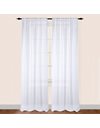 Set of 2 rod pocket Curtains rod 140x280 cm white voile