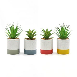 Artificial Succulent in small pot 18 cm in 4 colors  Artificial plants