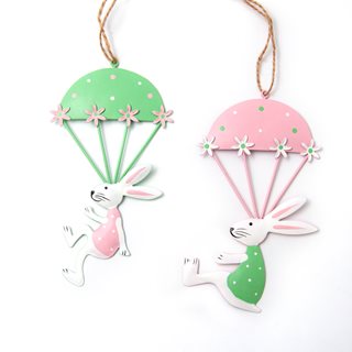 Easter hanging metal Parachute 8.5x15 cm in 2 colors  Easter Wall decor