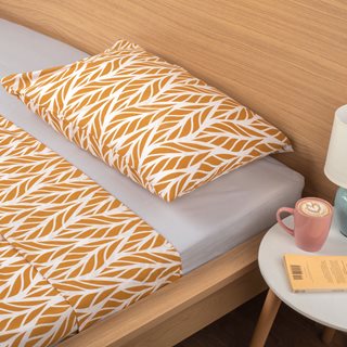 Single-size Bedsheets Leaves - Set of 3  Bed sheets-Pillowcases