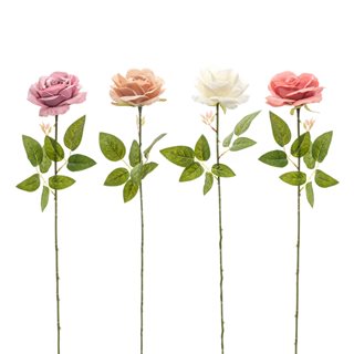 Διακοσμητικό λουλούδι Τριαντάφυλλο 60 εκ. σε 4 χρώματα  Τεχνητά φυτά