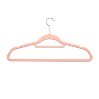 Κρεμάστρα βελούδινη με ράβδο για γραβάτες ροζ - Σετ 10 τεμαχίων  Κρεμάστρες ρούχων