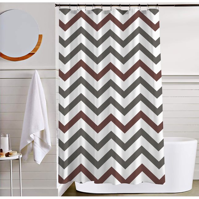 Fabric Shower curtain Zigzag 180x180 cm