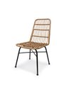 Rattan garden Chair with metal frame natural 45x63x90 cm