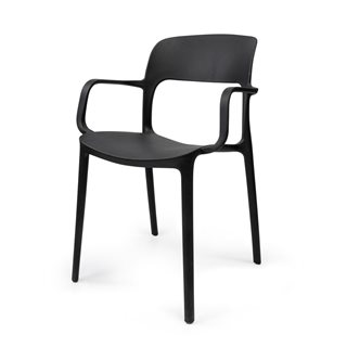 Καρέκλα από πολυπροπυλένιο μαύρη 53x58x83 εκ.  Καρέκλες τραπεζαρίας