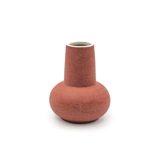 Grainy ceramic Vase terracotta 14.5x17 cm  Vases