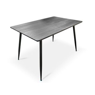 Τραπέζι ξύλινο σκούρο γκρι με μεταλλικό σκελετό 120x80x75 εκ.  Τραπέζια