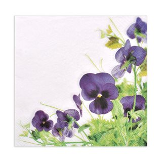 Napkins Purple blossom 33x33 cm pack of 20  Paper napkins-Napkin holders