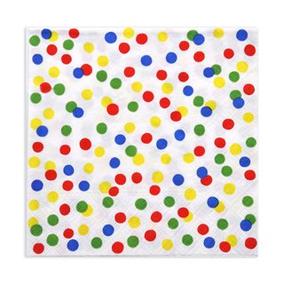 Napkins Colorful dots 33x33 cm pack of 20  Paper napkins-Napkin holders