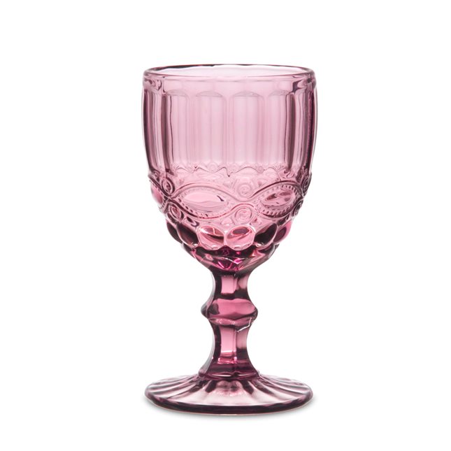 Γυάλινο Ποτήρι Κρασιού κολονάτο Nouveau μοβ 230 μλ.