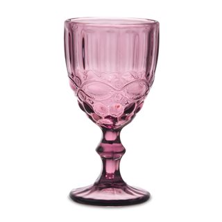 Γυάλινο Ποτήρι Νερού κολονάτο Nouveau μοβ 310 μλ.  Ποτήρια