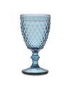 Γυάλινο Ποτήρι Νερού κολονάτο Diamonds μπλε 330 μλ.