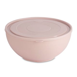 Plastic round Bowl with lid pink 8500 ml  Plates-Bowls