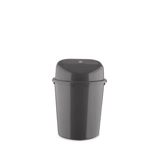 Dustbin 8L with swing lid, anthracite  Waste bins-Toilet brushes