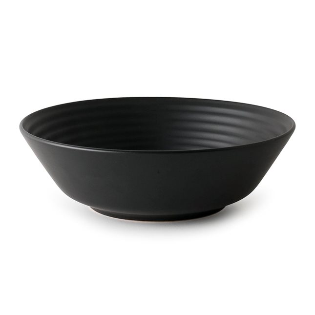 Stoneware Salad bowl Chiaro black matte 23 cm