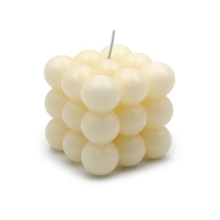 Scented Candle cube 8 cm off white  Candles-Reed diffuser