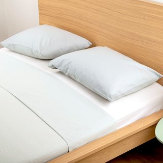 Κing-size Βedsheets White Stripes - Set of 4  Bed sheets-Pillowcases