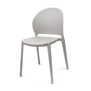 Καρέκλα από πολυπροπυλένιο γκρι 44x50.5x83 εκ.  Καρέκλες τραπεζαρίας