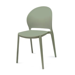 Καρέκλα από πολυπροπυλένιο χακί 44x50.5x83 εκ.  Καρέκλες τραπεζαρίας