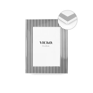 Silver striped Photo Frame 15x20 cm  Picture frames