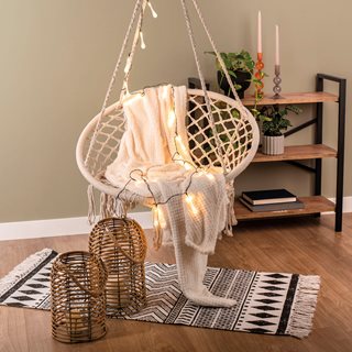 Lantern 23x25 cm. with glass candle holder  Candle holders-Lanterns